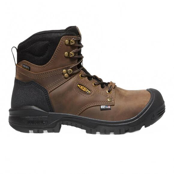 NEW KEEN men's utility lace up carbon toe work boots in brown